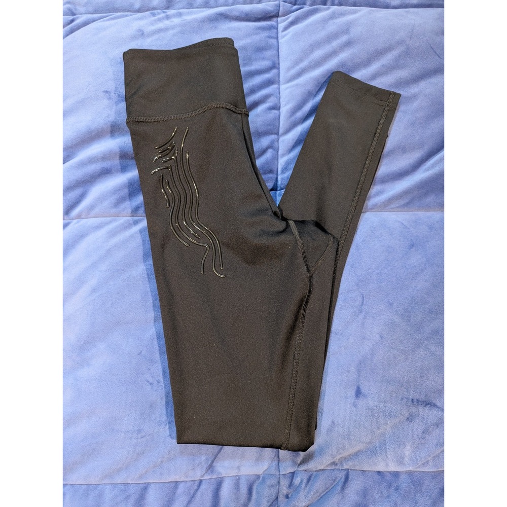Gymshark EXO Ultra Leggings Womens Black High Rise Silicone Wave Grip - Size S